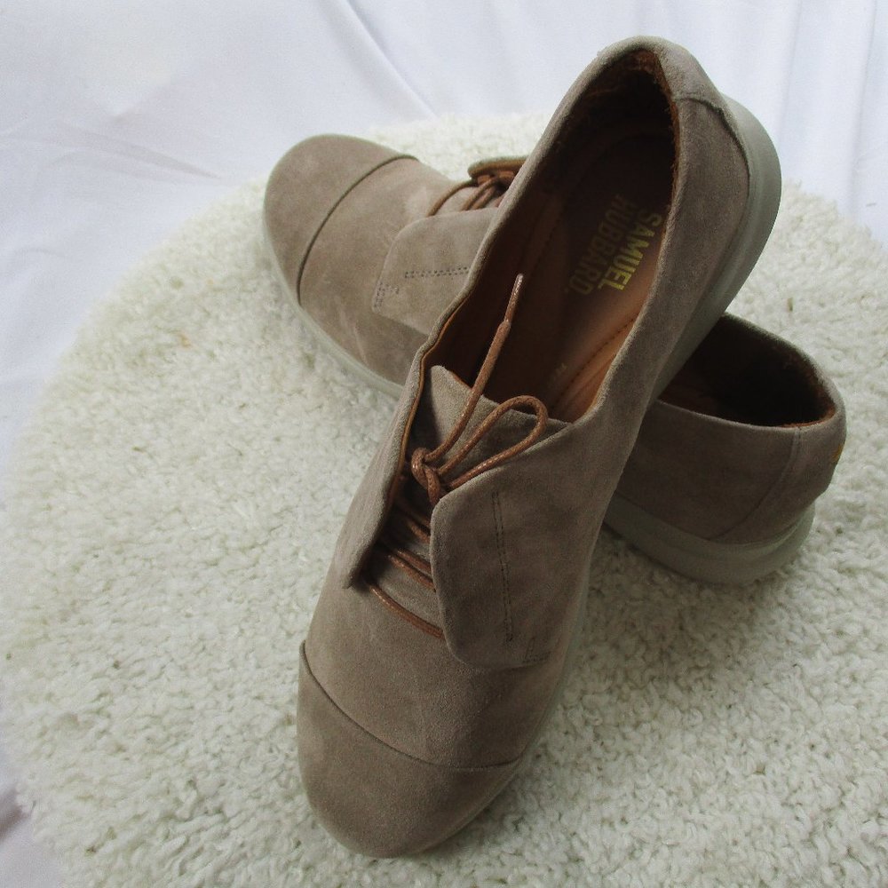Samuel Hubbard Women's Size 7.5, 9.5 Taupe Color Suede Lace Shoes. FREE SHIPPING